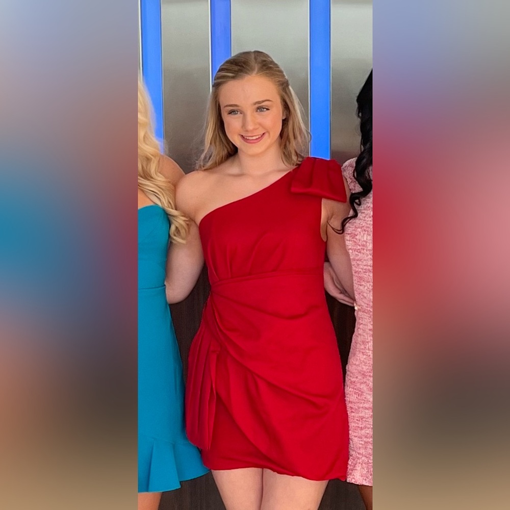 DO+BE Red One Shoulder Dress